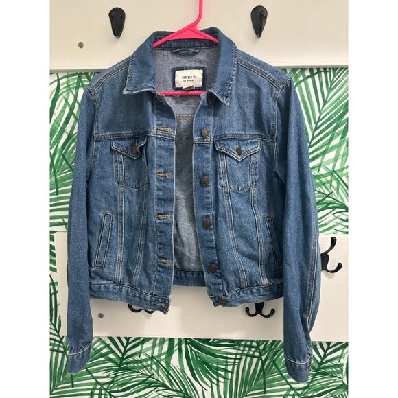 Forever 21 Jean Jacket medium wash denim jacket with pockets - Picture 1 of 9